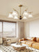 Flora Brass Alabaster Chandelier - Simprolos