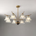 Flora Brass Alabaster Chandelier - Simprolos