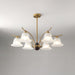 Flora Brass Alabaster Chandelier - Simprolos