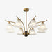 Flora Brass Alabaster Chandelier - Simprolos