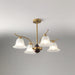 Flora Brass Alabaster Chandelier - Simprolos