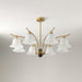 Flora Brass Alabaster Chandelier - Simprolos