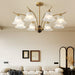 Flora Brass Alabaster Chandelier - Simprolos