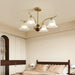 Flora Brass Alabaster Chandelier - Simprolos