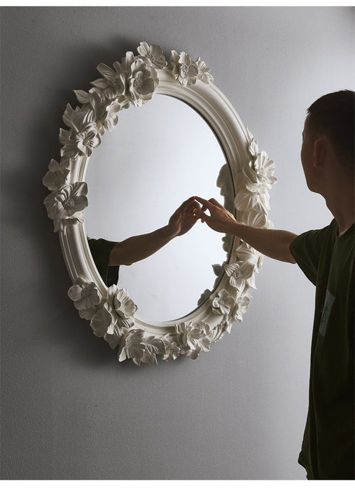Floral Carve Vanity Mirror - Simprolos