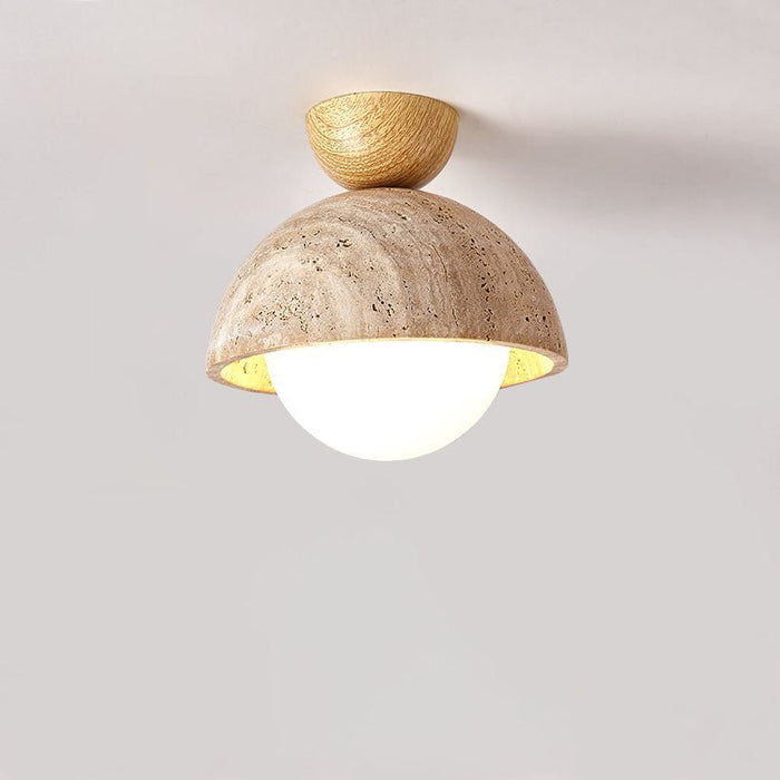 Flore Travertine Bud Ceiling Light - Simprolos