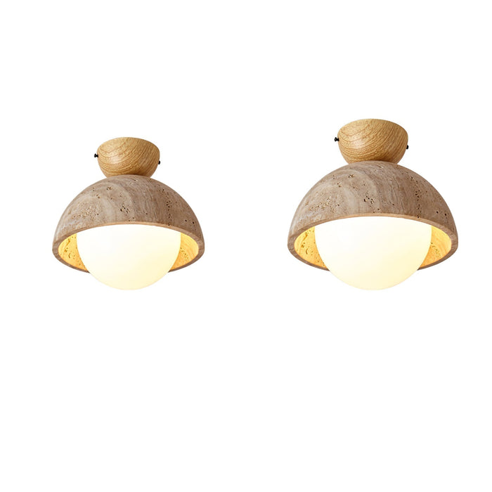 Flore Travertine Bud Ceiling Light - Simprolos