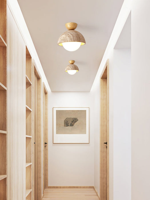 Flore Travertine Bud Ceiling Light - Simprolos