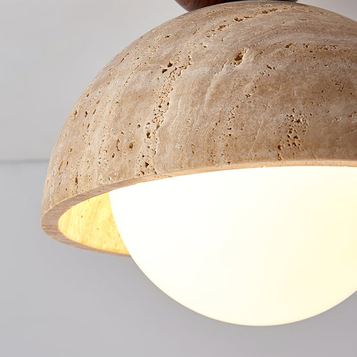 Flore Travertine Bud Ceiling Light - Simprolos