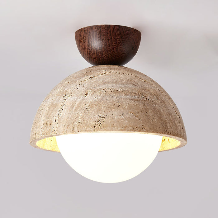 Flore Travertine Bud Ceiling Light - Simprolos