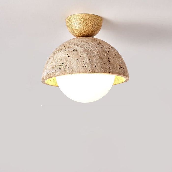 Flore Travertine Bud Ceiling Light - Simprolos