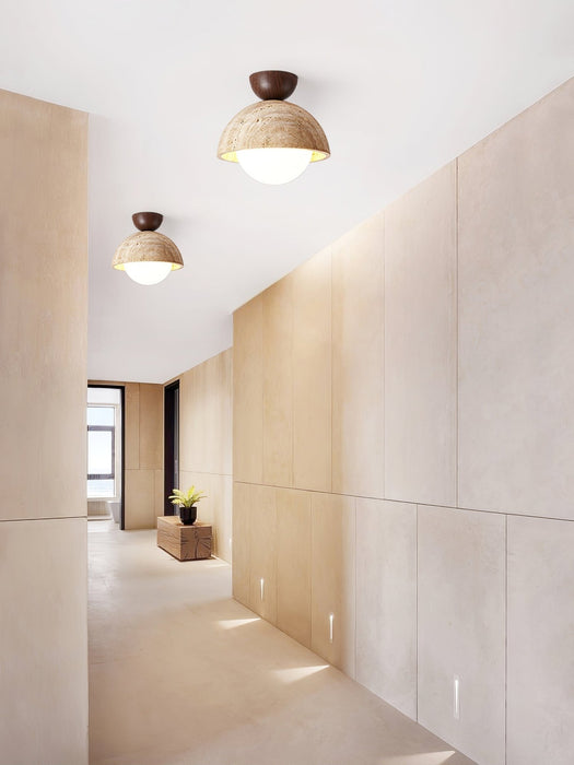 Flore Travertine Bud Ceiling Light - Simprolos