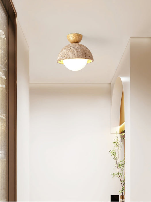 Flore Travertine Bud Ceiling Light - Simprolos