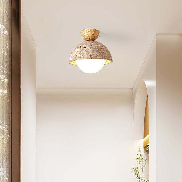 Flore Travertine Bud Ceiling Light - Simprolos