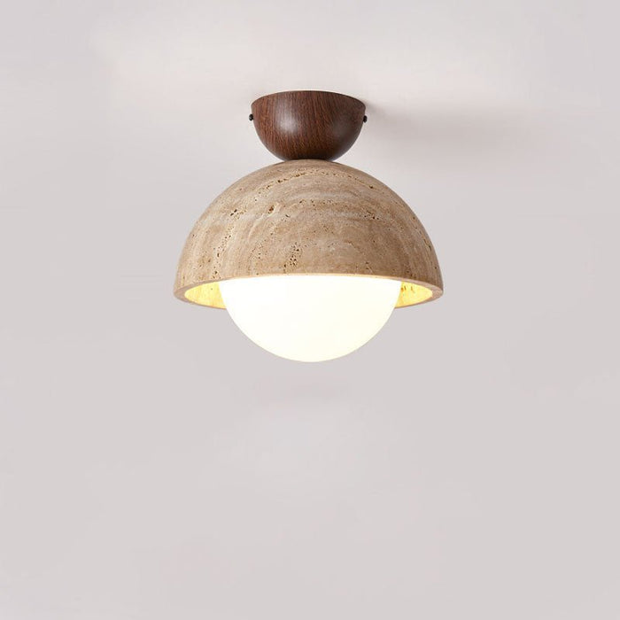 Flore Travertine Bud Ceiling Light - Simprolos