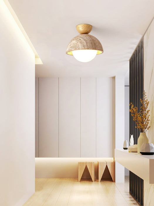 Flore Travertine Bud Ceiling Light - Simprolos