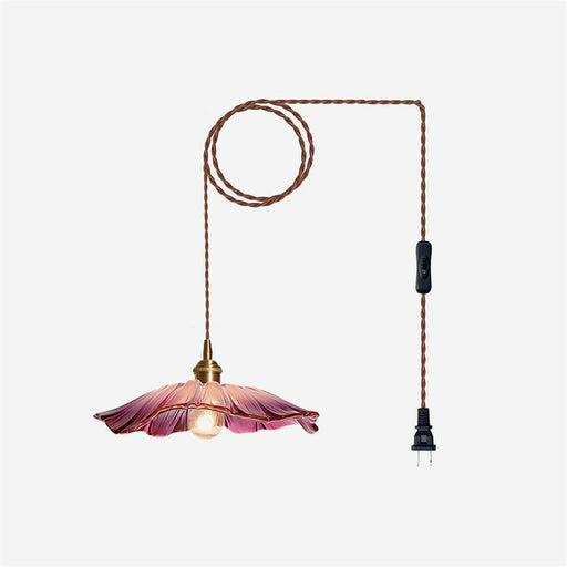 Flower Glass Plug In Pendant Lamp - Simprolos