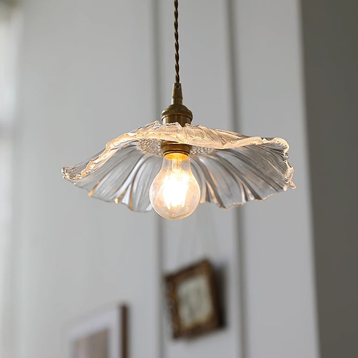 Flower Glass Plug In Pendant Lamp - Simprolos