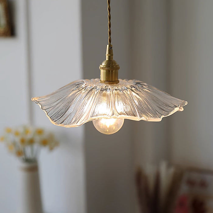 Flower Glass Plug In Pendant Lamp - Simprolos