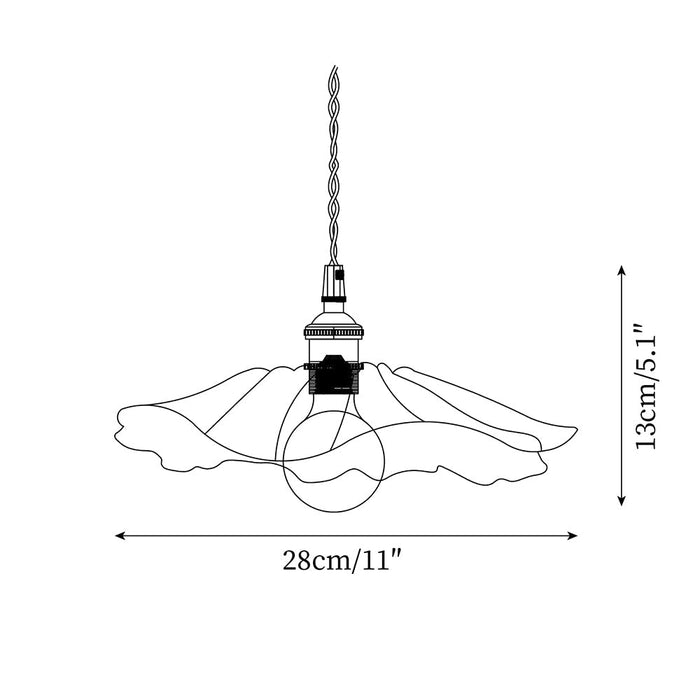 Flower Glass Plug In Pendant Lamp - Simprolos