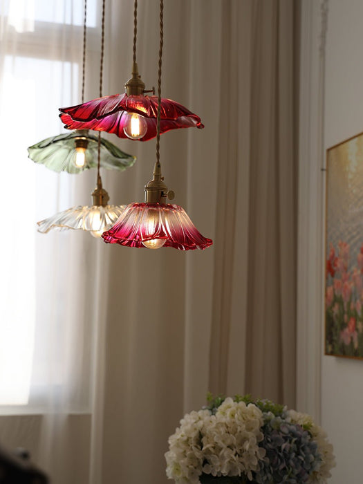 Flower Glass Plug In Pendant Lamp - Simprolos