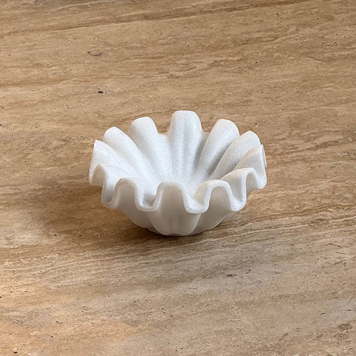 Flute Fold Stone Vessel Storage Tray - Simprolos