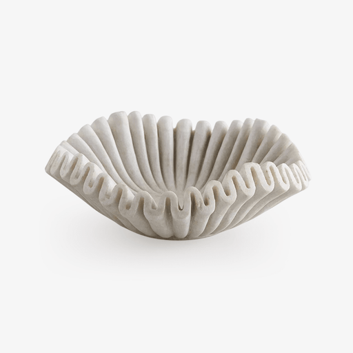 Flute Fold Stone Vessel Storage Tray - Simprolos