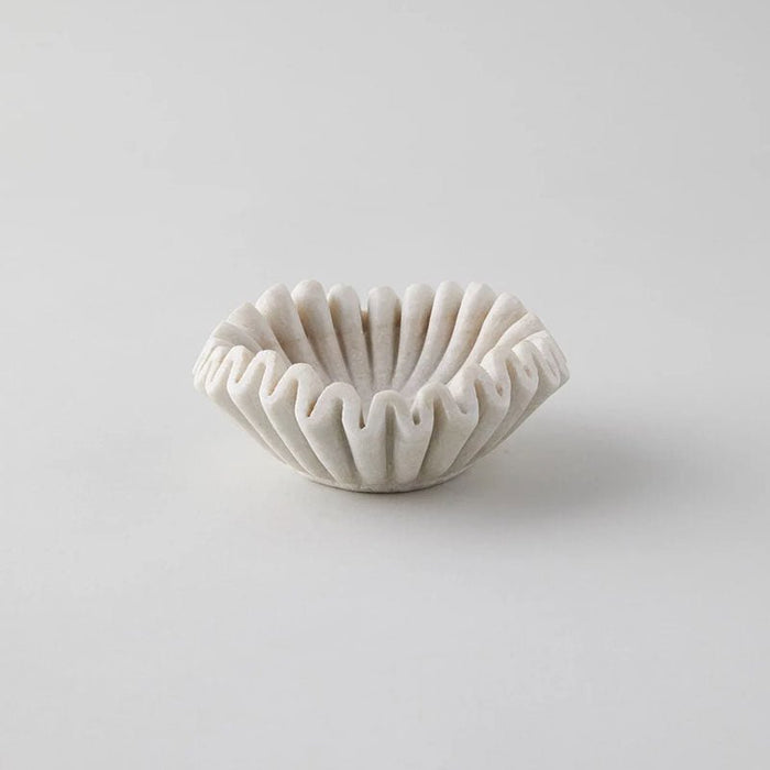 Flute Fold Stone Vessel Storage Tray - Simprolos