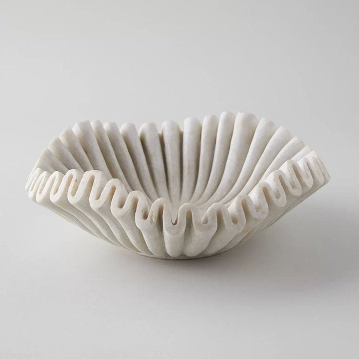 Flute Fold Stone Vessel Storage Tray - Simprolos