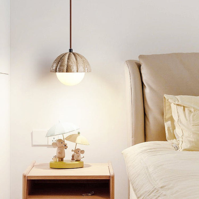 Fluted Orb Pendant Lamp - Simprolos