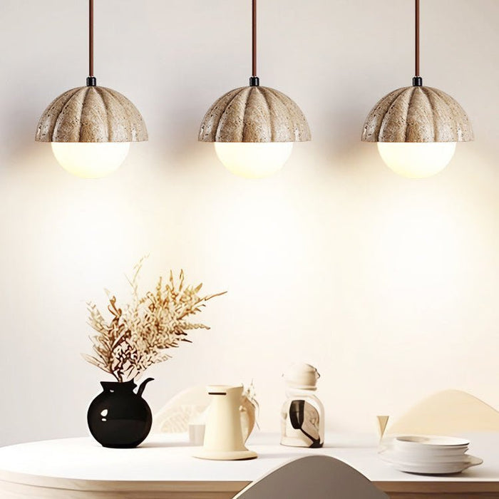Fluted Orb Pendant Lamp - Simprolos