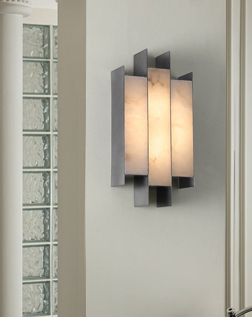 Folded Alabaster Panel Sconce - Simprolos