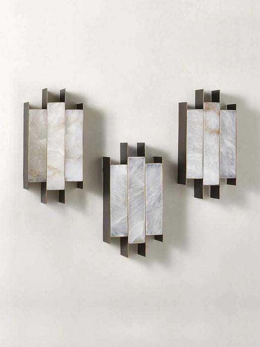 Folded Alabaster Panel Sconce - Simprolos