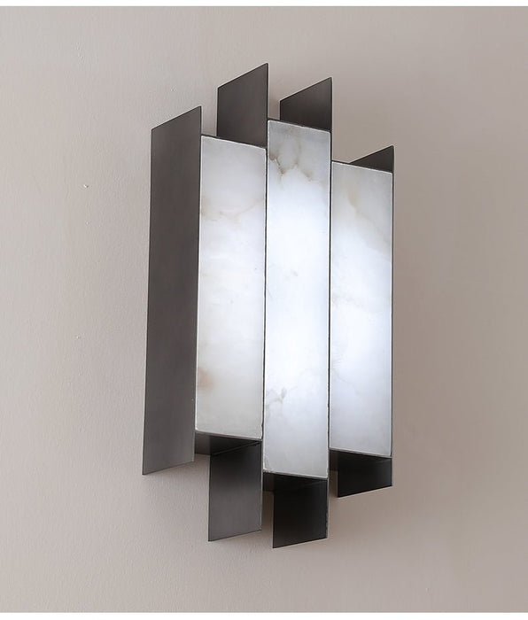 Folded Alabaster Panel Sconce - Simprolos