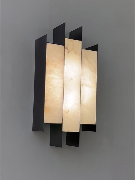 Folded Alabaster Panel Sconce - Simprolos