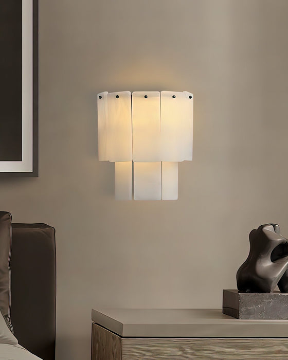 Fractured Alabaster Wall Sconce - Simprolos