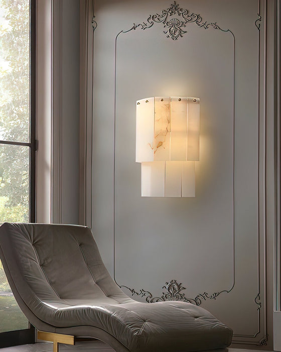 Fractured Alabaster Wall Sconce - Simprolos