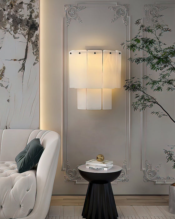 Fractured Alabaster Wall Sconce - Simprolos