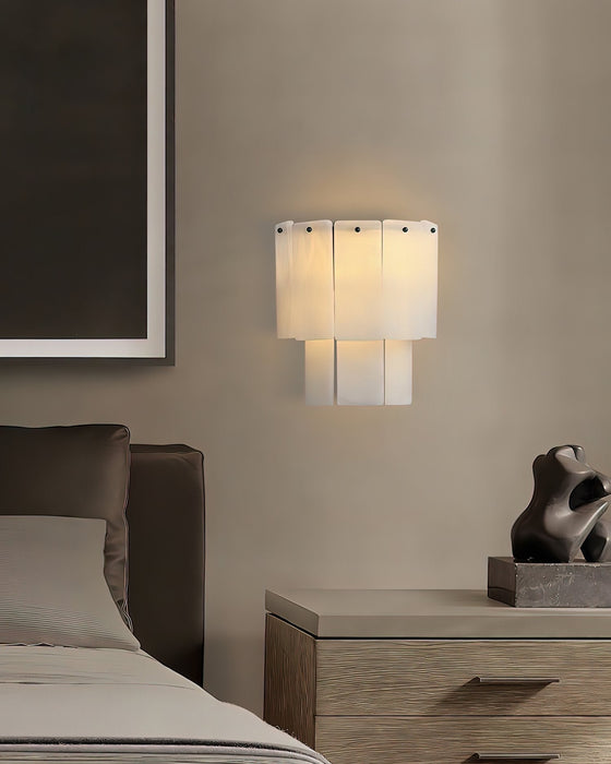 Fractured Alabaster Wall Sconce - Simprolos