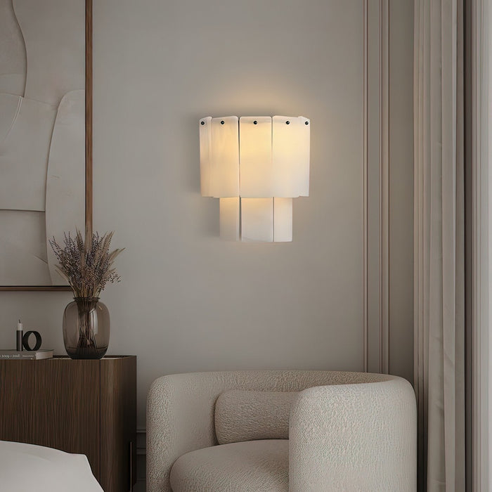 Fractured Alabaster Wall Sconce - Simprolos