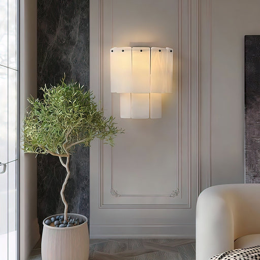 Fractured Alabaster Wall Sconce - Simprolos