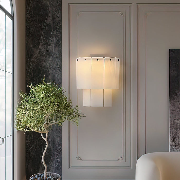 Fractured Alabaster Wall Sconce - Simprolos