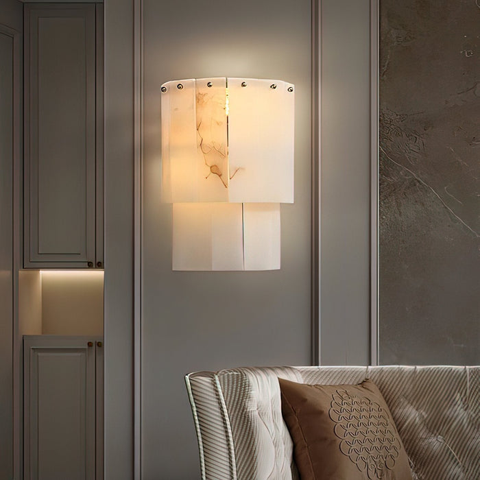 Fractured Alabaster Wall Sconce - Simprolos