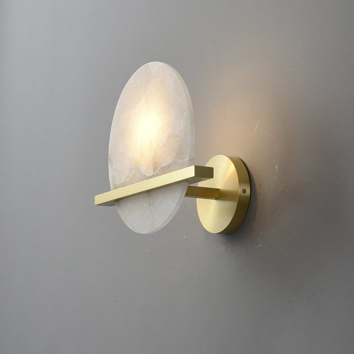 Frosted Echo Alabaster Wall Lamp - Simprolos