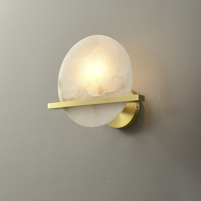 Frosted Echo Alabaster Wall Lamp - Simprolos
