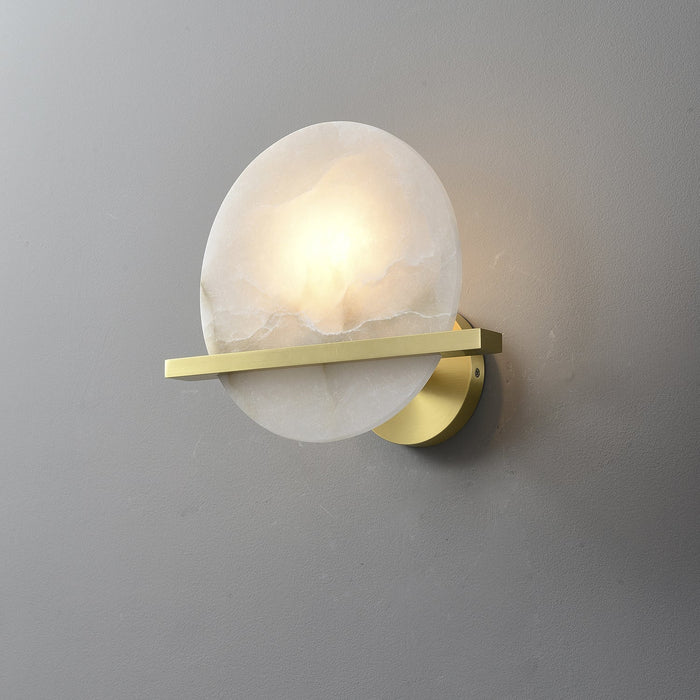 Frosted Echo Alabaster Wall Lamp - Simprolos