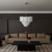 Frosted Glass Cascade Chandelier - Simprolos