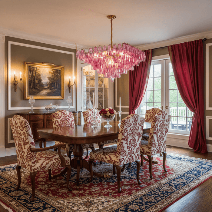 Fuchsia Prism Empire Chandelier Vakkerlight