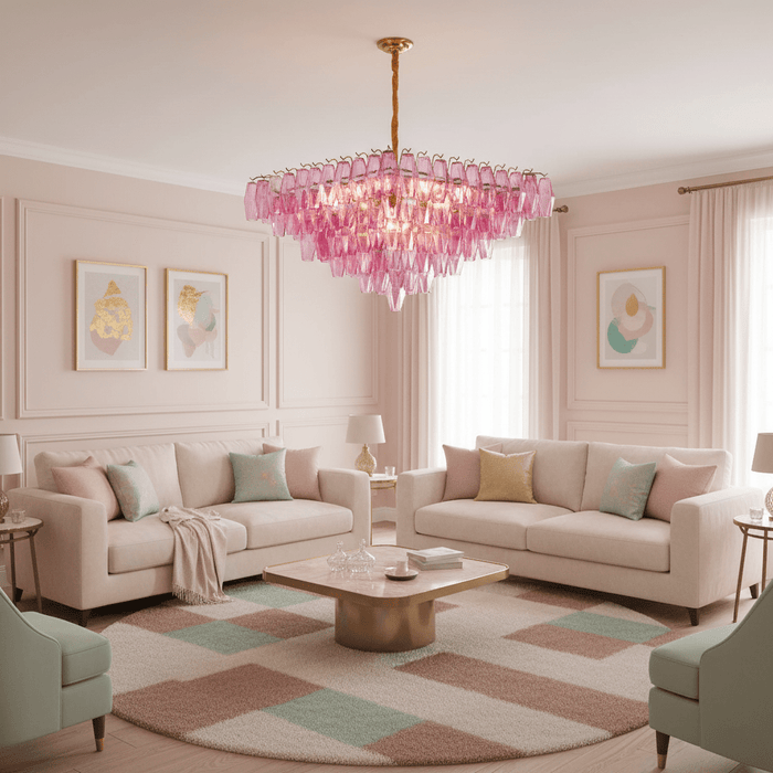 Fuchsia Prism Empire Chandelier Vakkerlight
