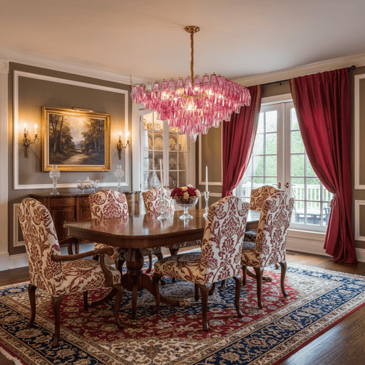 Fuchsia Prism Empire Chandelier - Simprolos